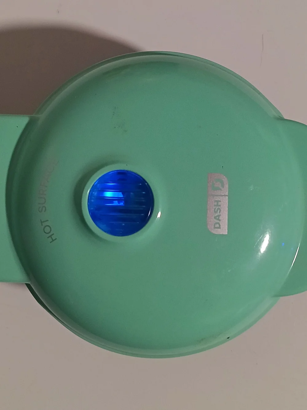 Mini Electric Waffle Maker in Mint Green Used